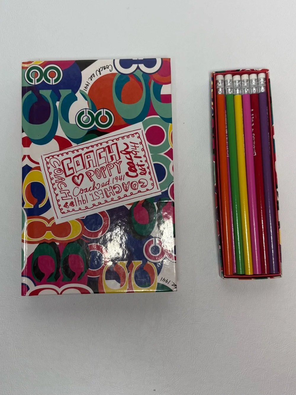 Coach Poppy Limited Edition Notebook & Pencil Set